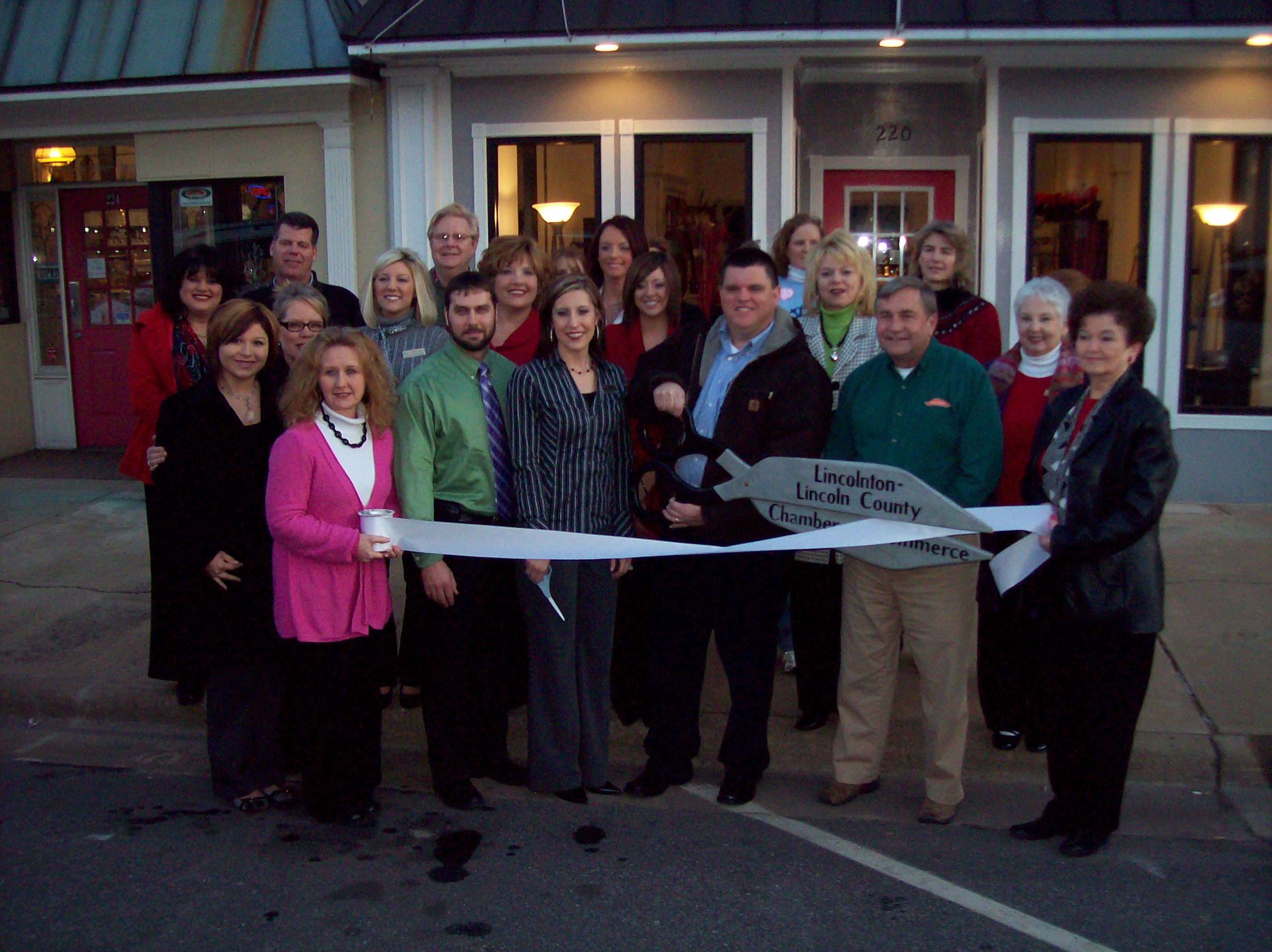 Ribbon cutting gathering